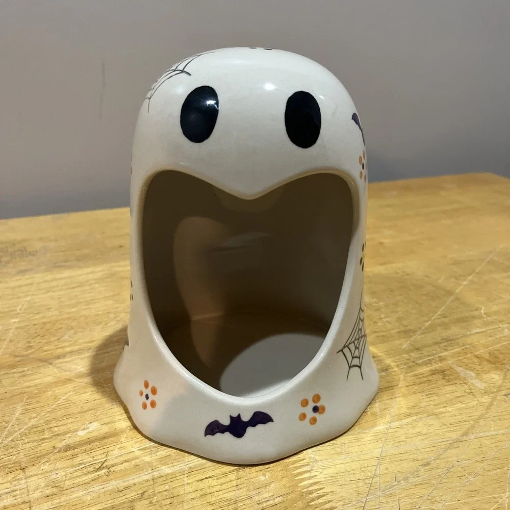 Temptations Halloween Boofetti Ghost Ceramic Sponge‎  Holder 7.25